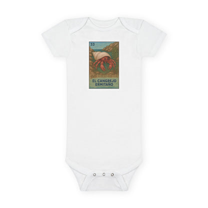 Hermit Crab Lotería baby cotton onesie image 3