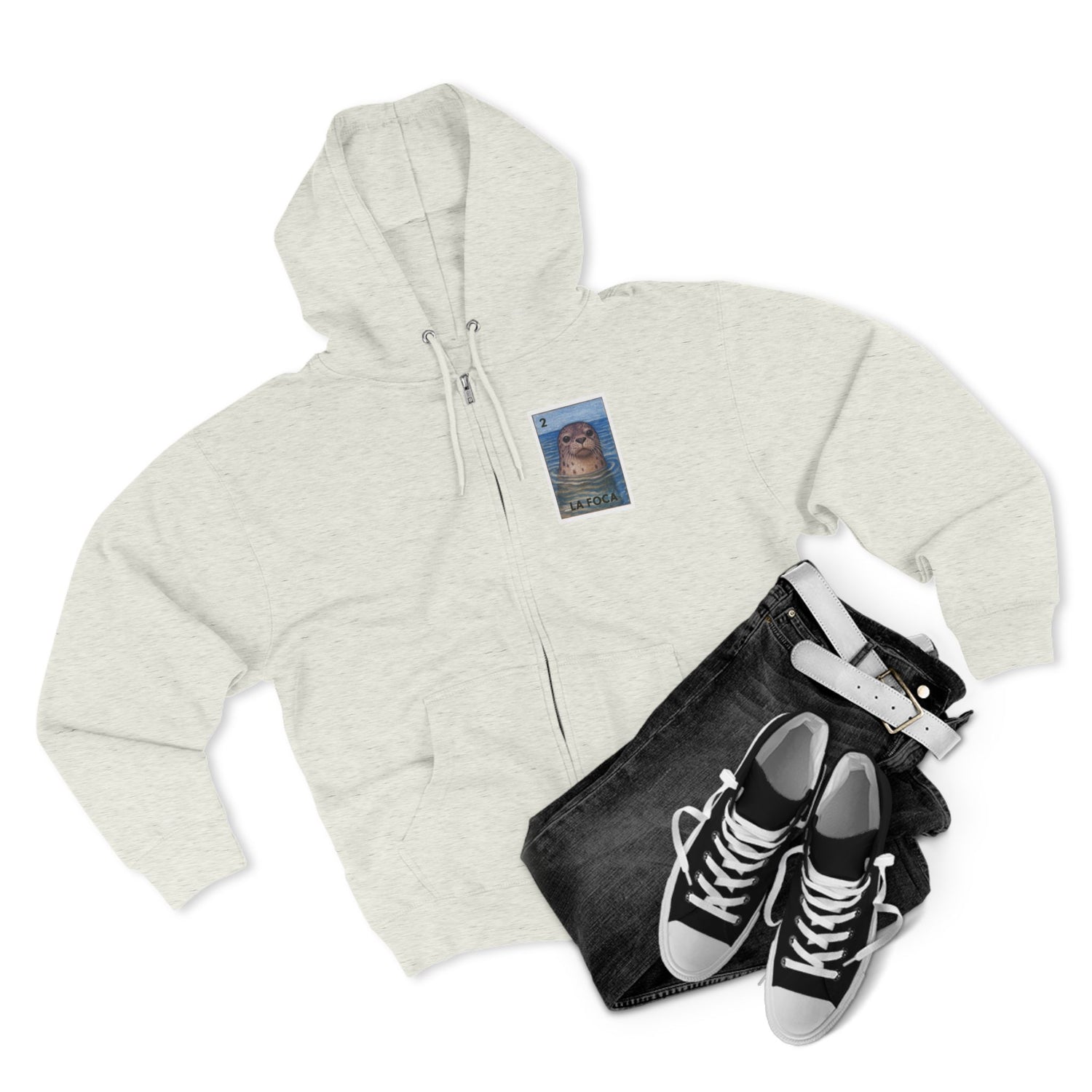 Seal Lotería Zip Hoodie