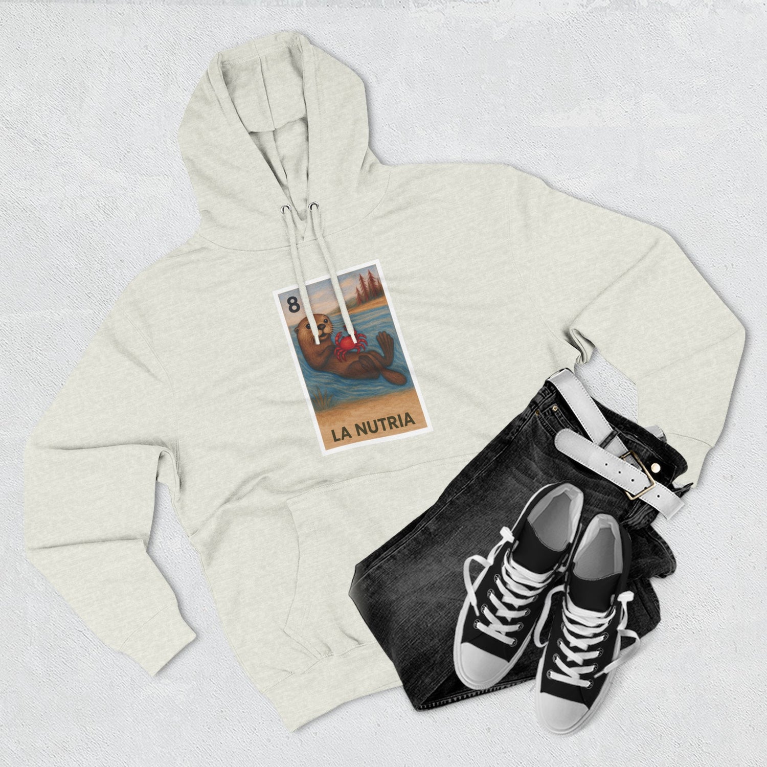 Sea Otter Lotería Fleece Hoodie