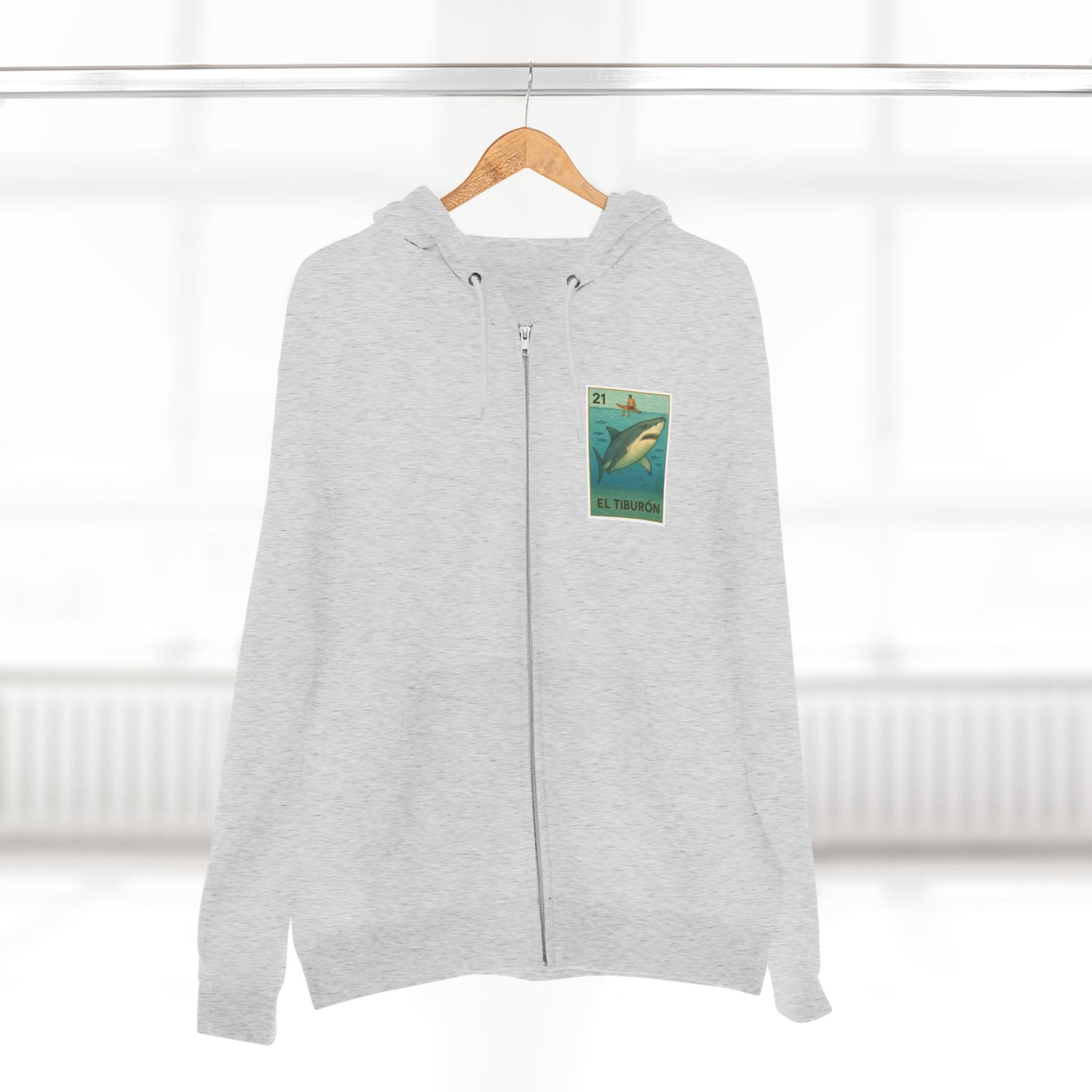 Shark Lotería zip fleece hoodie image 9
