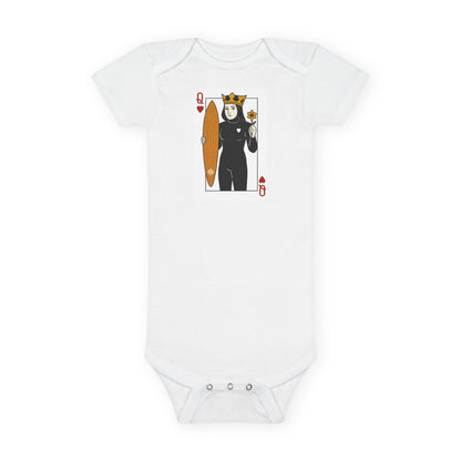 Queen of Hearts Surfer baby onesie image 3