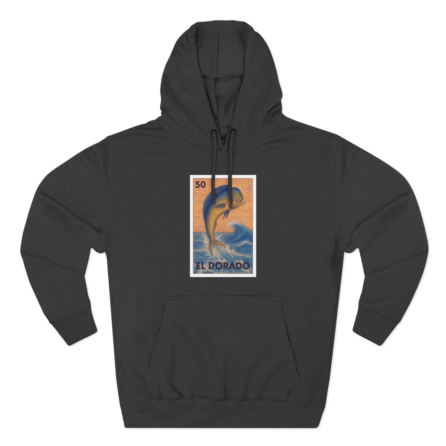 Dorado Lotería Unisex - Pull-Over Cotton Blend Fleece Hoodie (El Dorado)