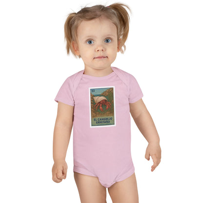 Hermit Crab Lotería baby cotton onesie image 16
