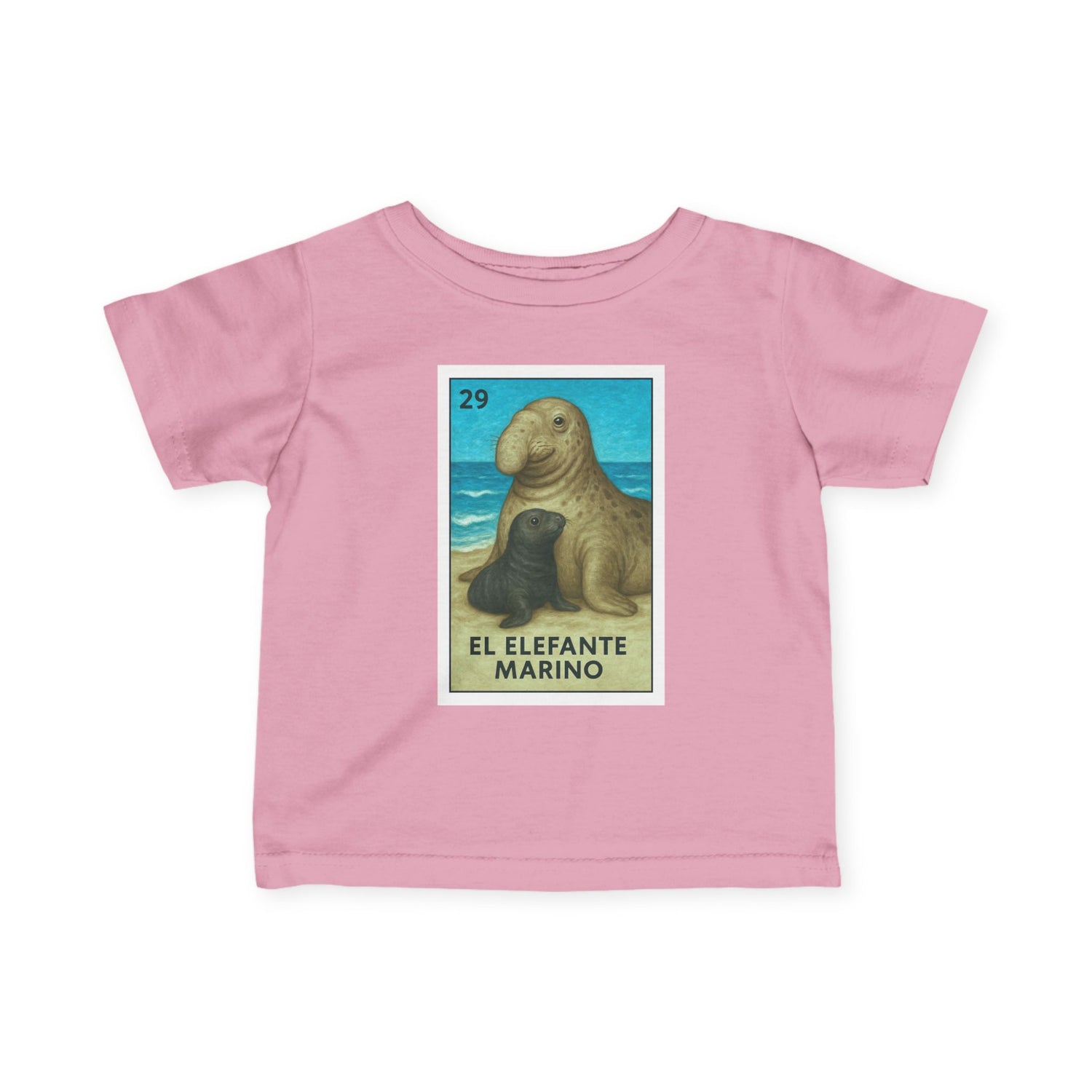 Elephant Seal Lotería infant cotton t-shirt image 2
