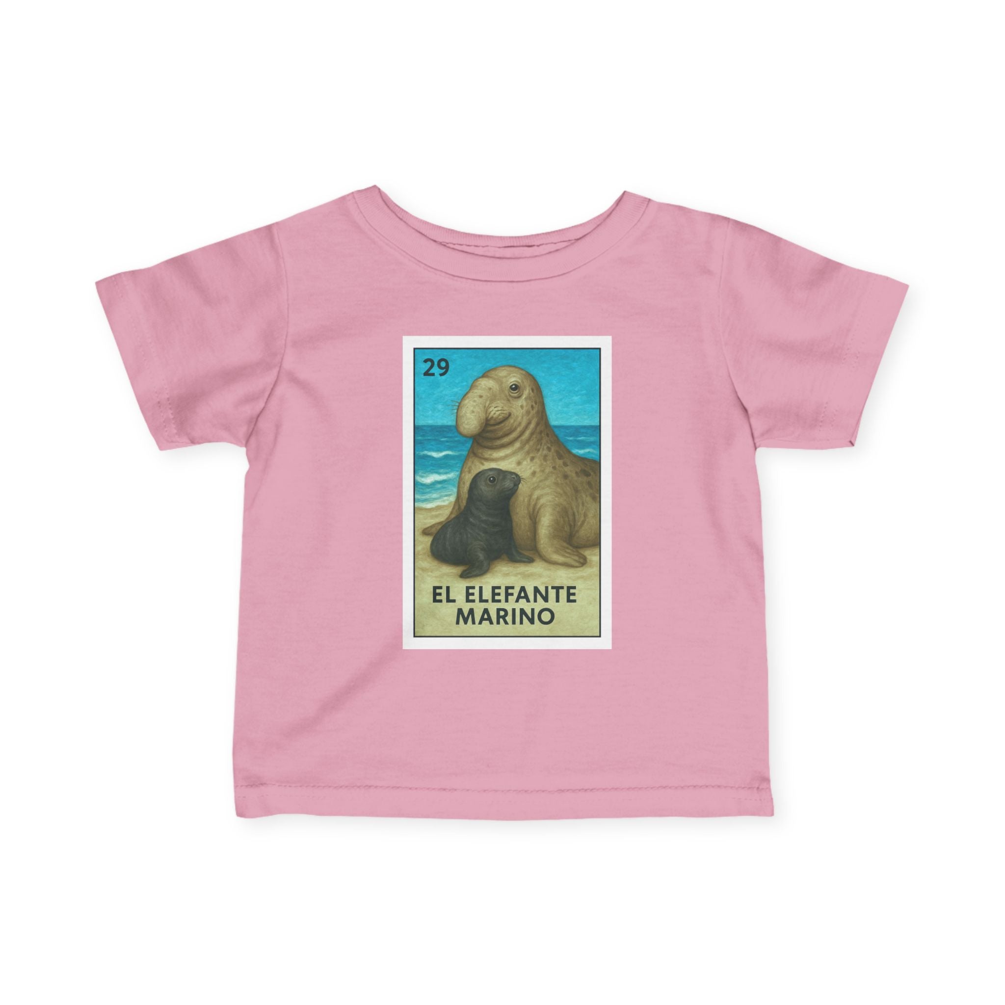 Elephant Seal Lotería infant cotton t-shirt image 2