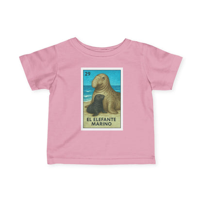 Elephant Seal Lotería infant cotton t-shirt image 2