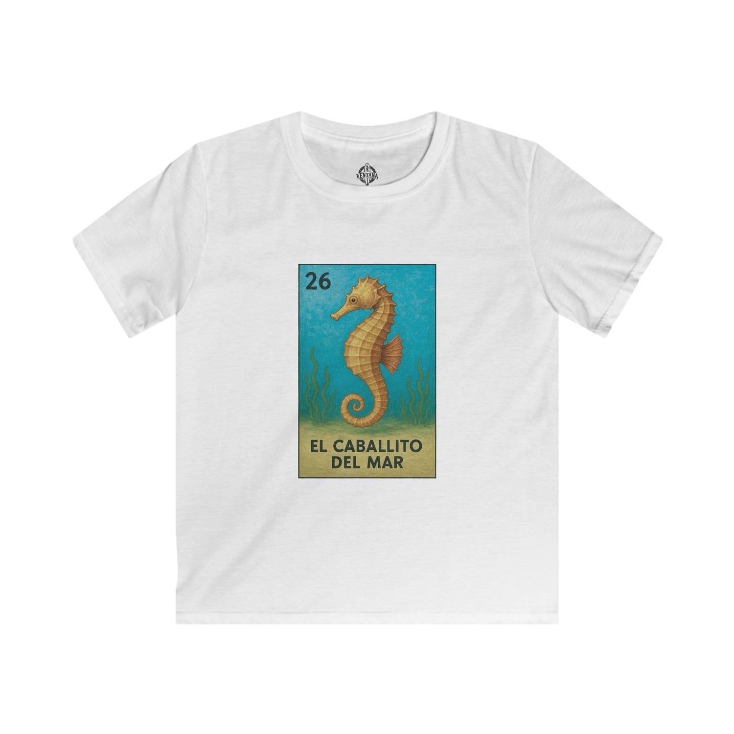 Seahorse Lotería kids soft style t-shirt image 4