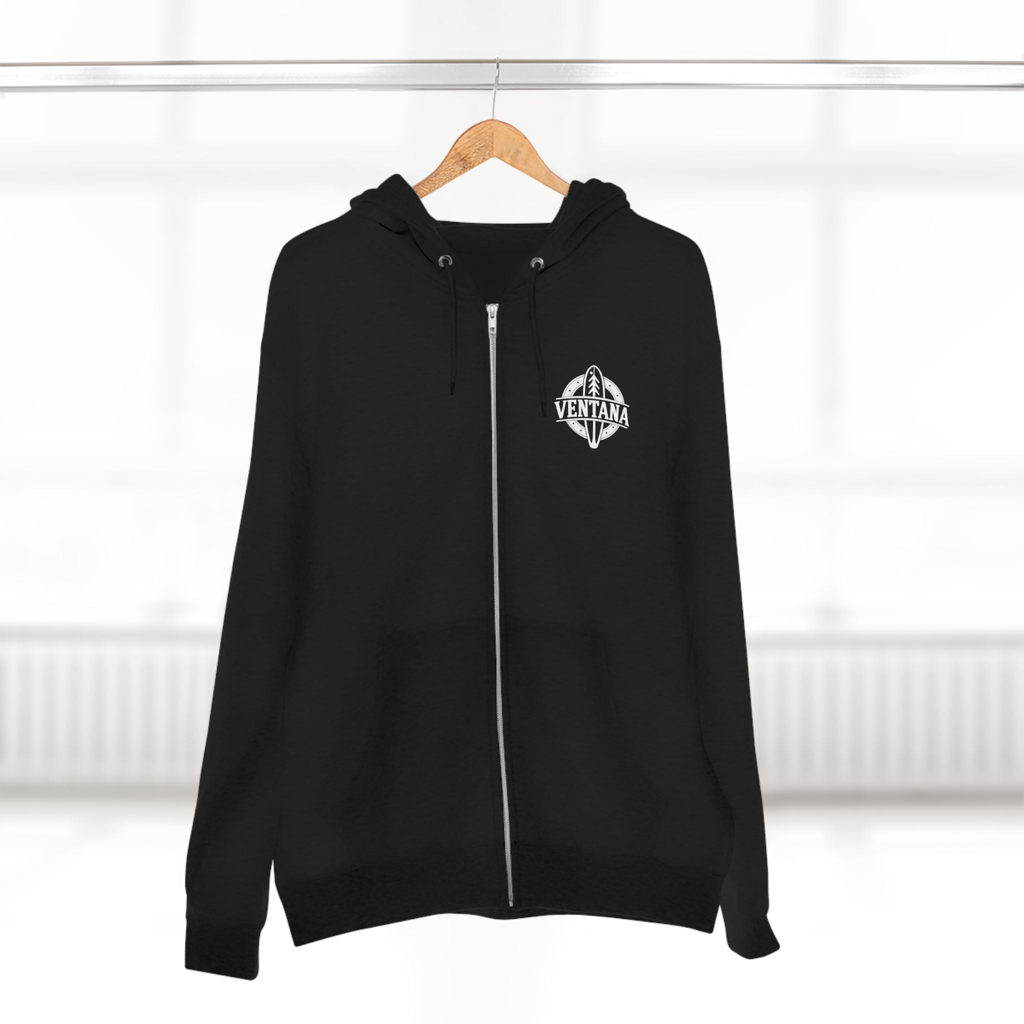 Ventana Treefish Logo Unisex - Zip Cotton Blend Fleece Hoodie