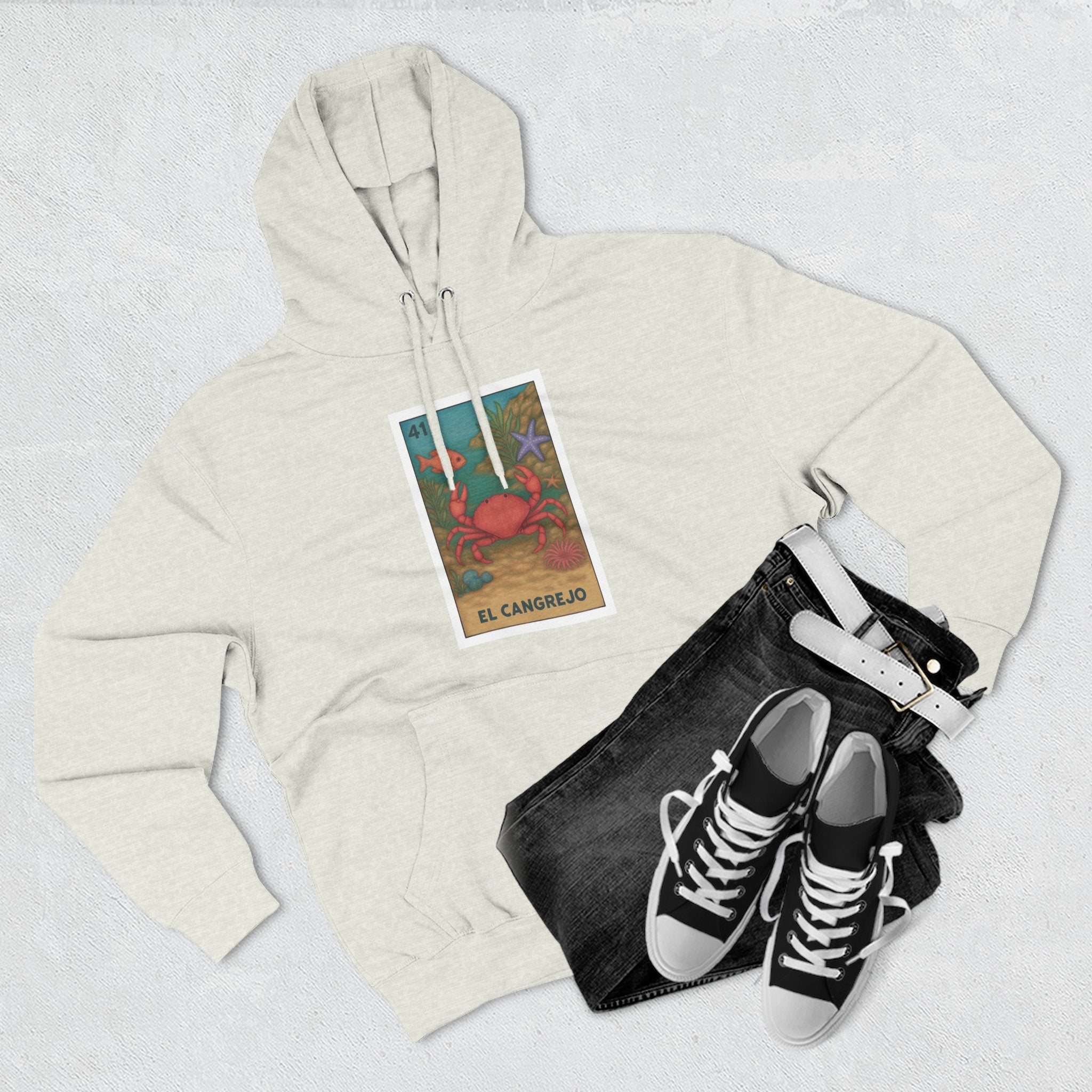 Crab Lotería Fleece Hoodie