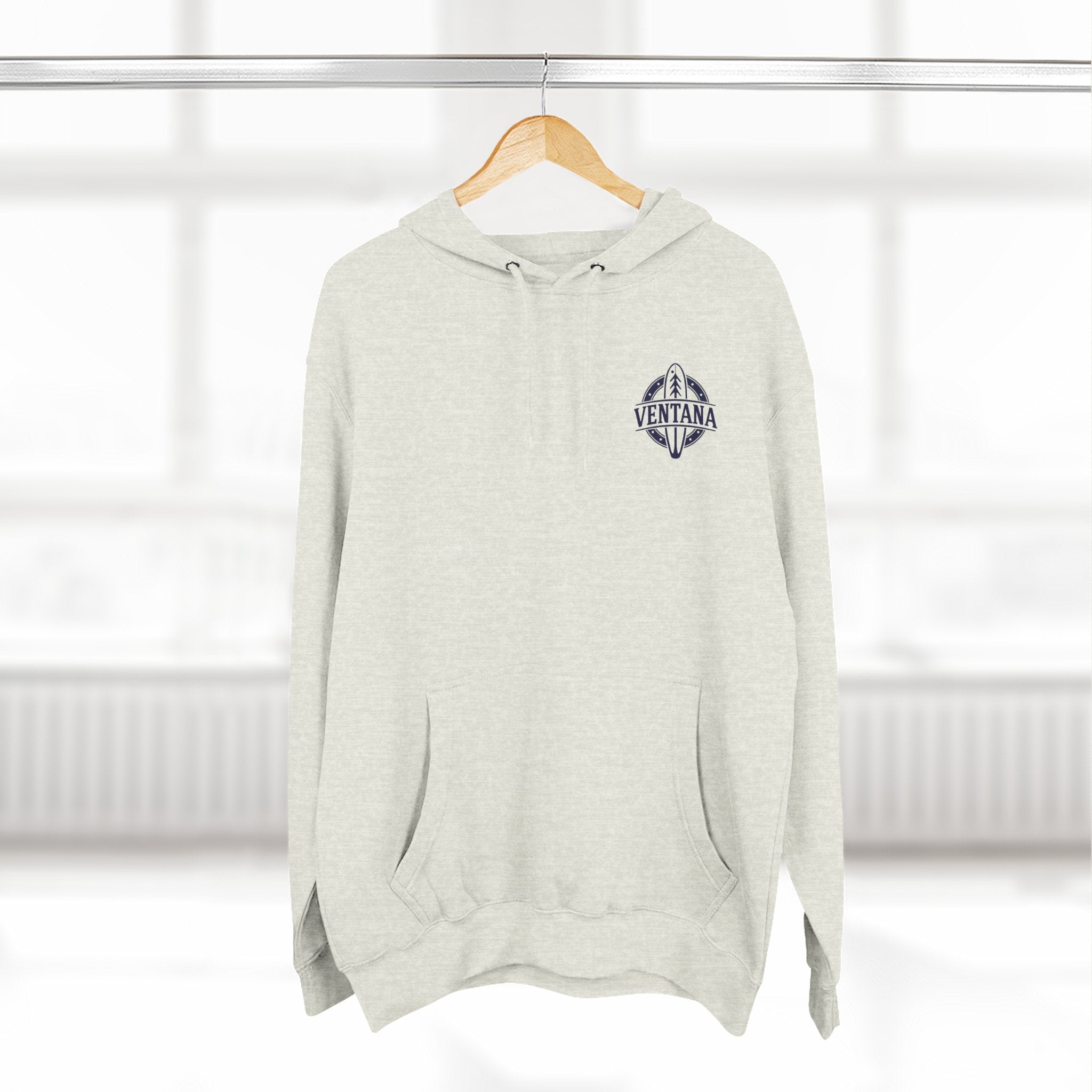 Ventana Treefish Logo - Pull-Over Cotton Blend Fleece Hoodie