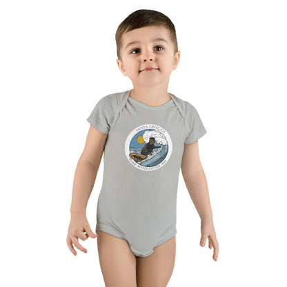 Surf with Otter 841 by Thiago Bianchini baby cotton onesie image 9