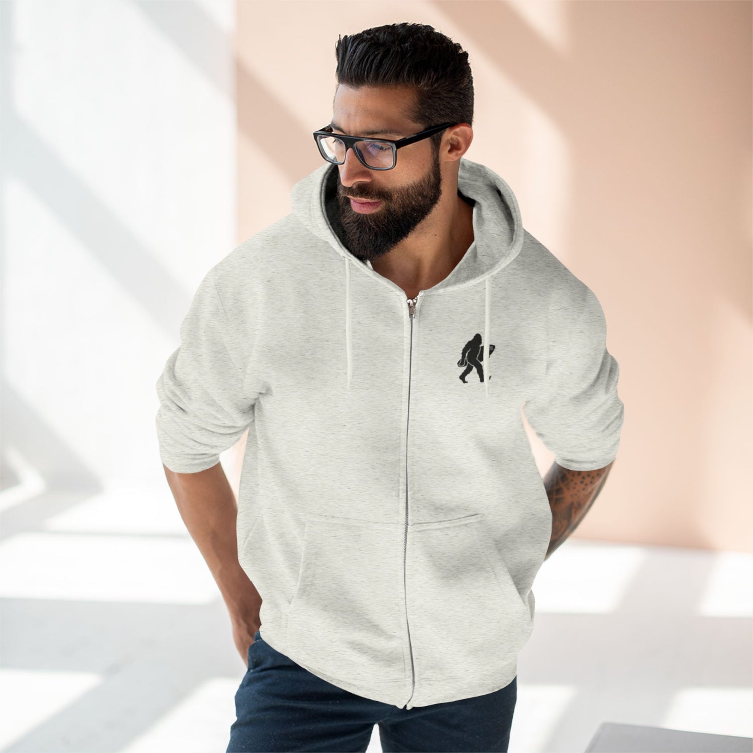 Ventana Surfsquatch Unisex - Zip Cotton Blend Fleece Hoodie