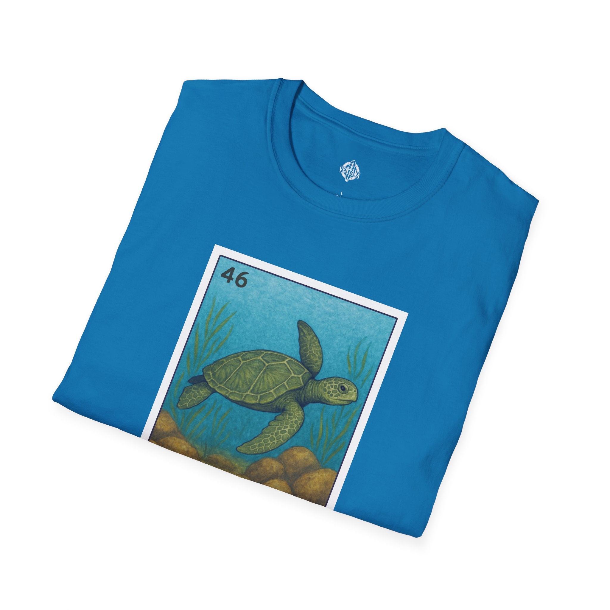 Turtle Lotería Unisex - Soft Style U.S. Cotton T-Shirt (La Tortuga)
