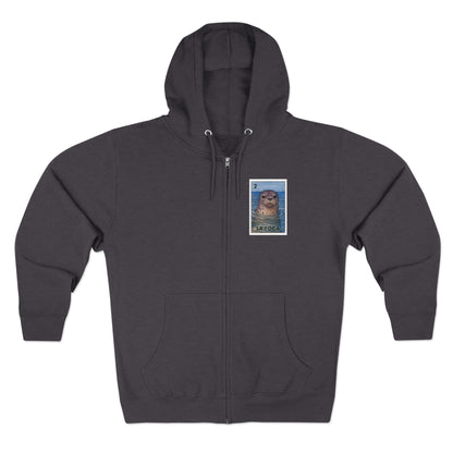 Seal Lotería zip fleece hoodie image 4