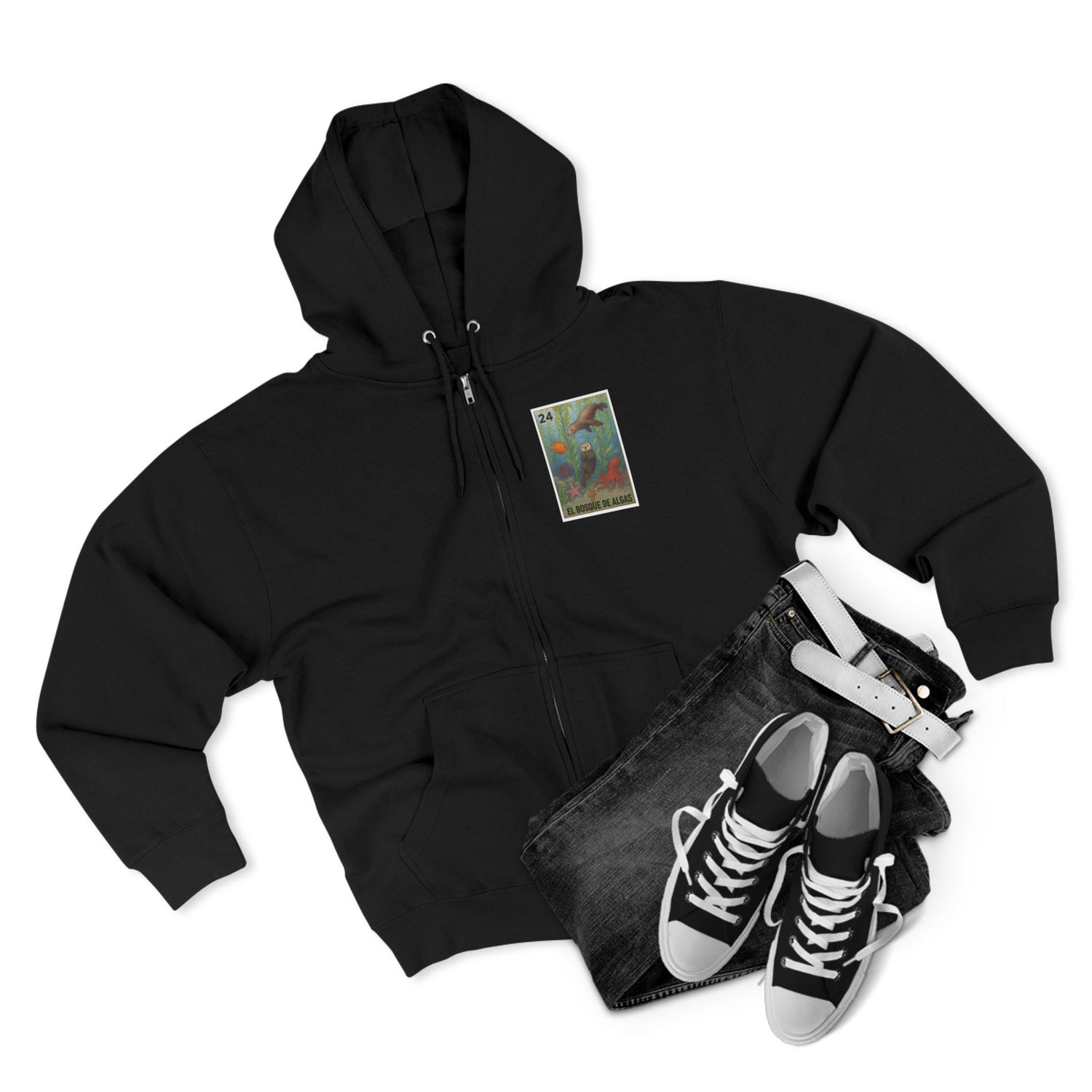 Kelp Forest Lotería zip fleece hoodie image 18