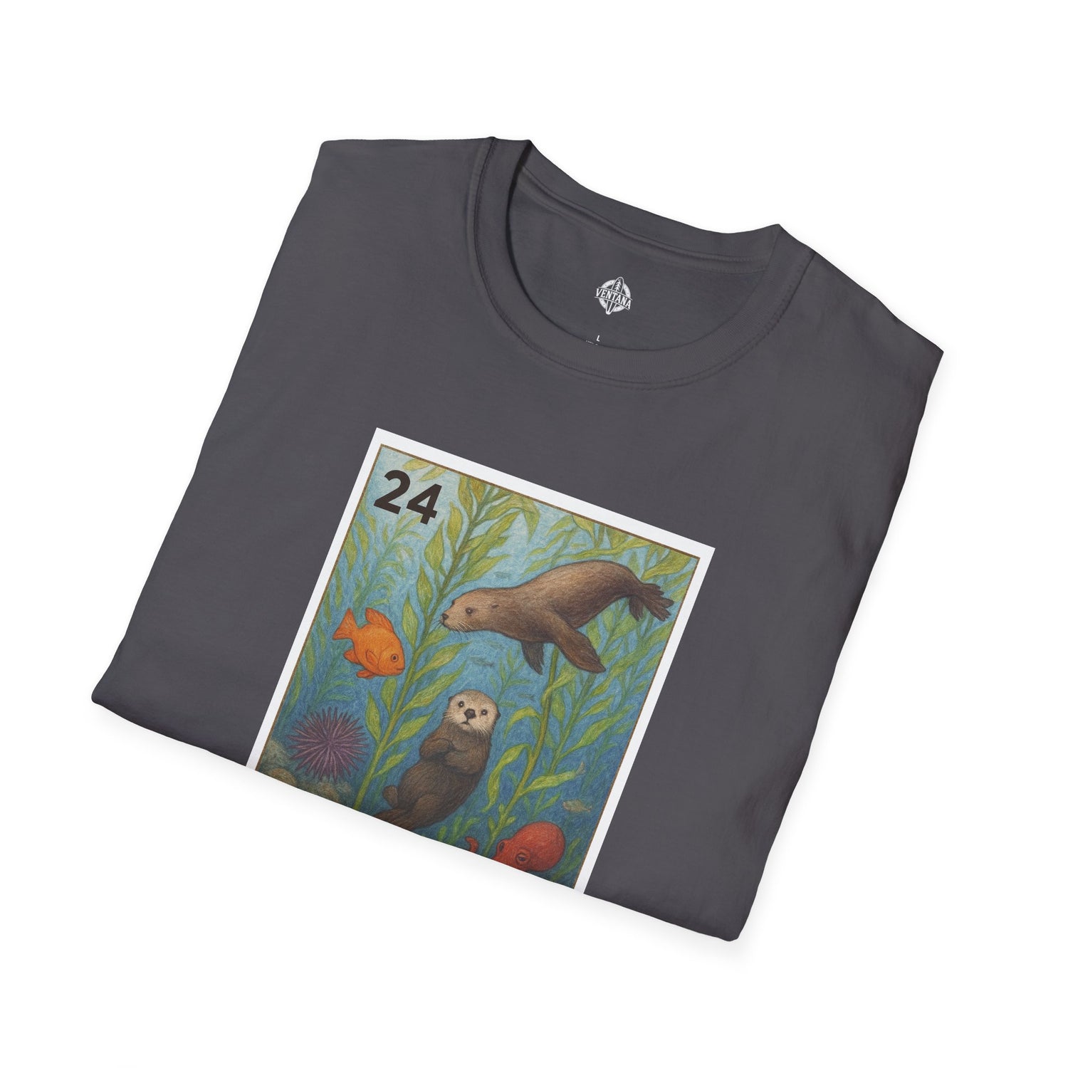 Kelp Forest Lotería Unisex - Soft Style U.S. Cotton T-Shirt (El Bosque de Algas)