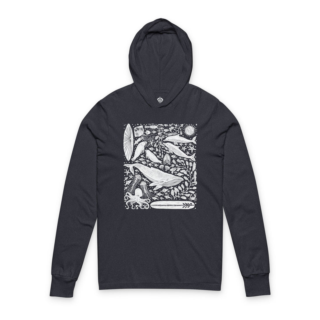 Ventana Marine Life by Lili Arnold Unisex - Cotton Hooded Long Sleeve Hooded T-Shirt