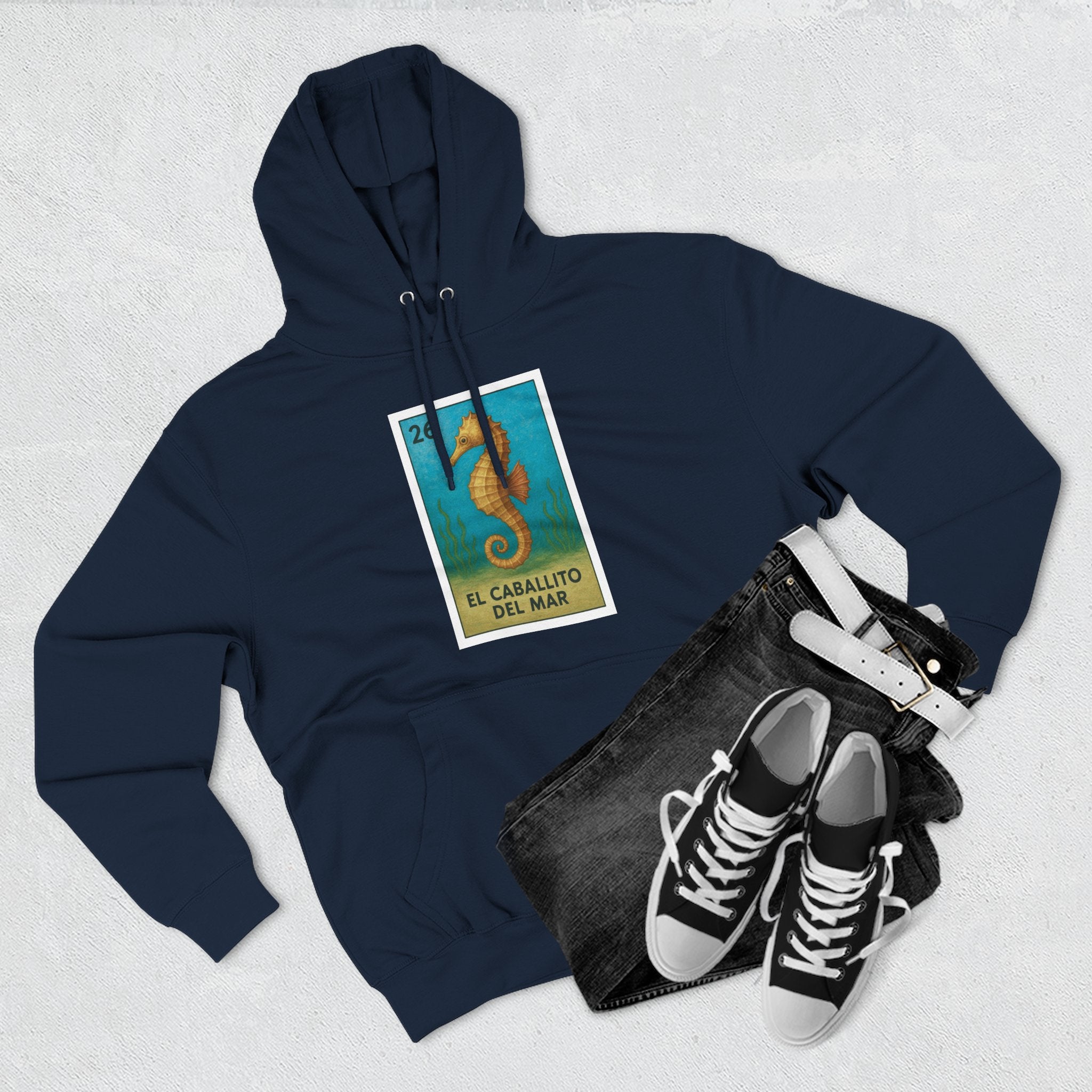 Seahorse Lotería Fleece Hoodie