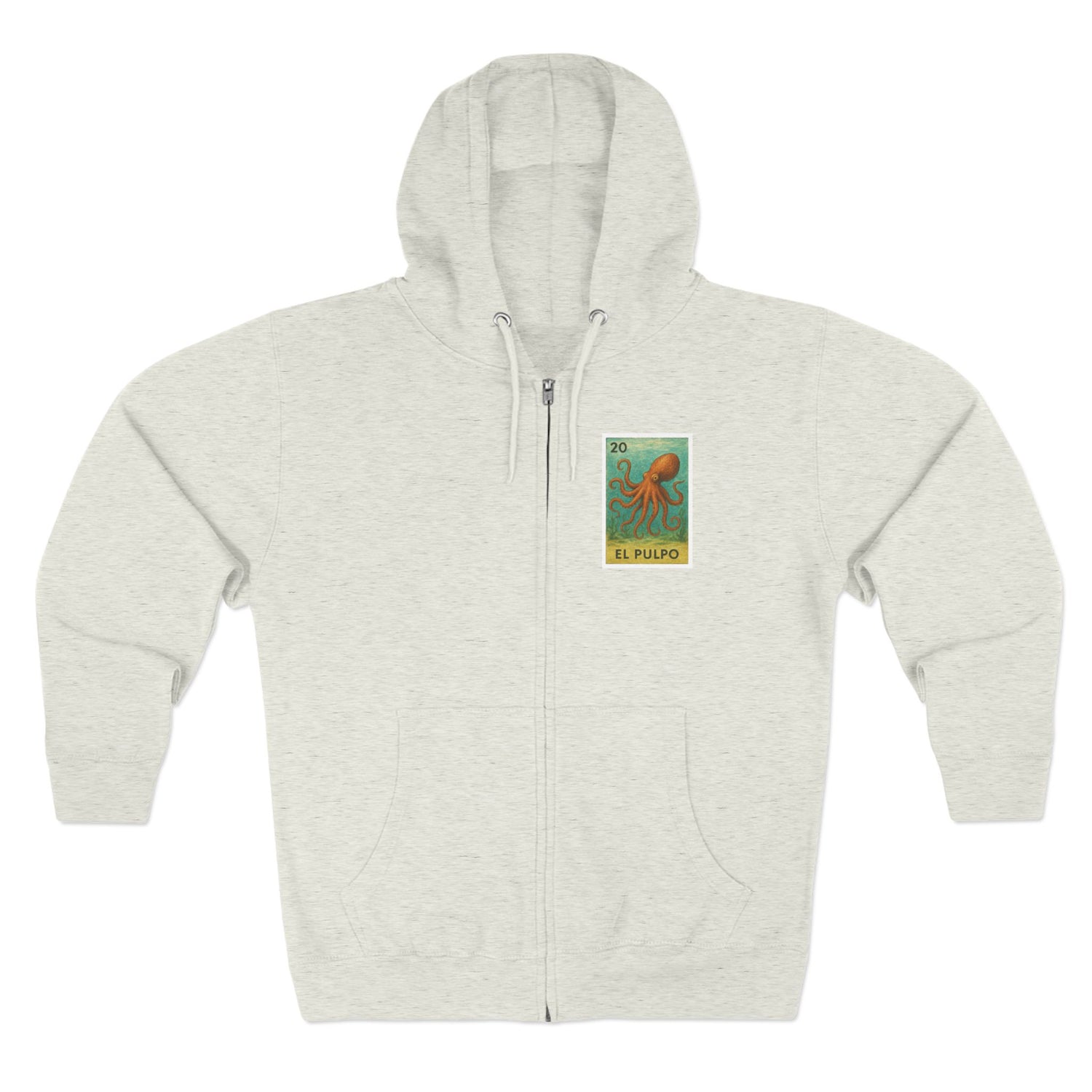 Octopus Lotería zip fleece hoodie image 2