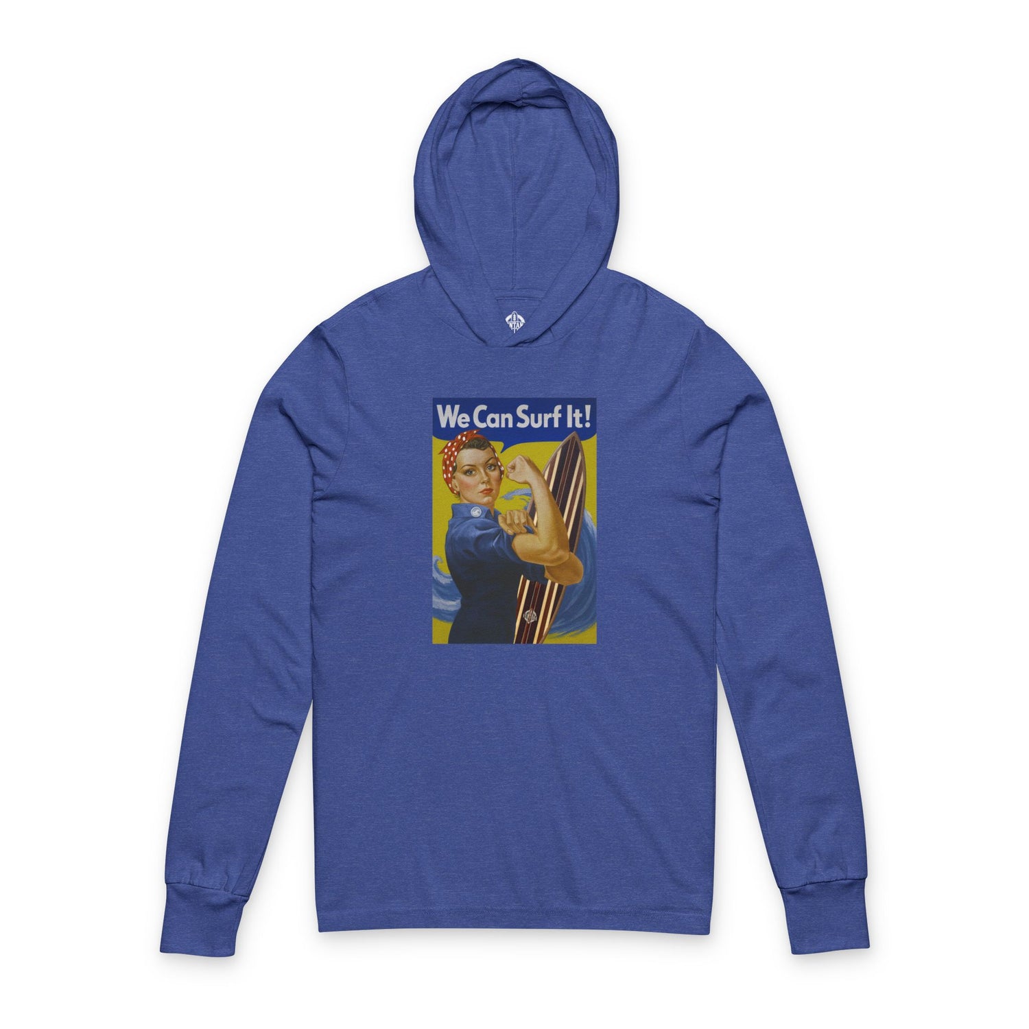 Rosie the Surfer cotton hooded long sleeve t-shirt image 6
