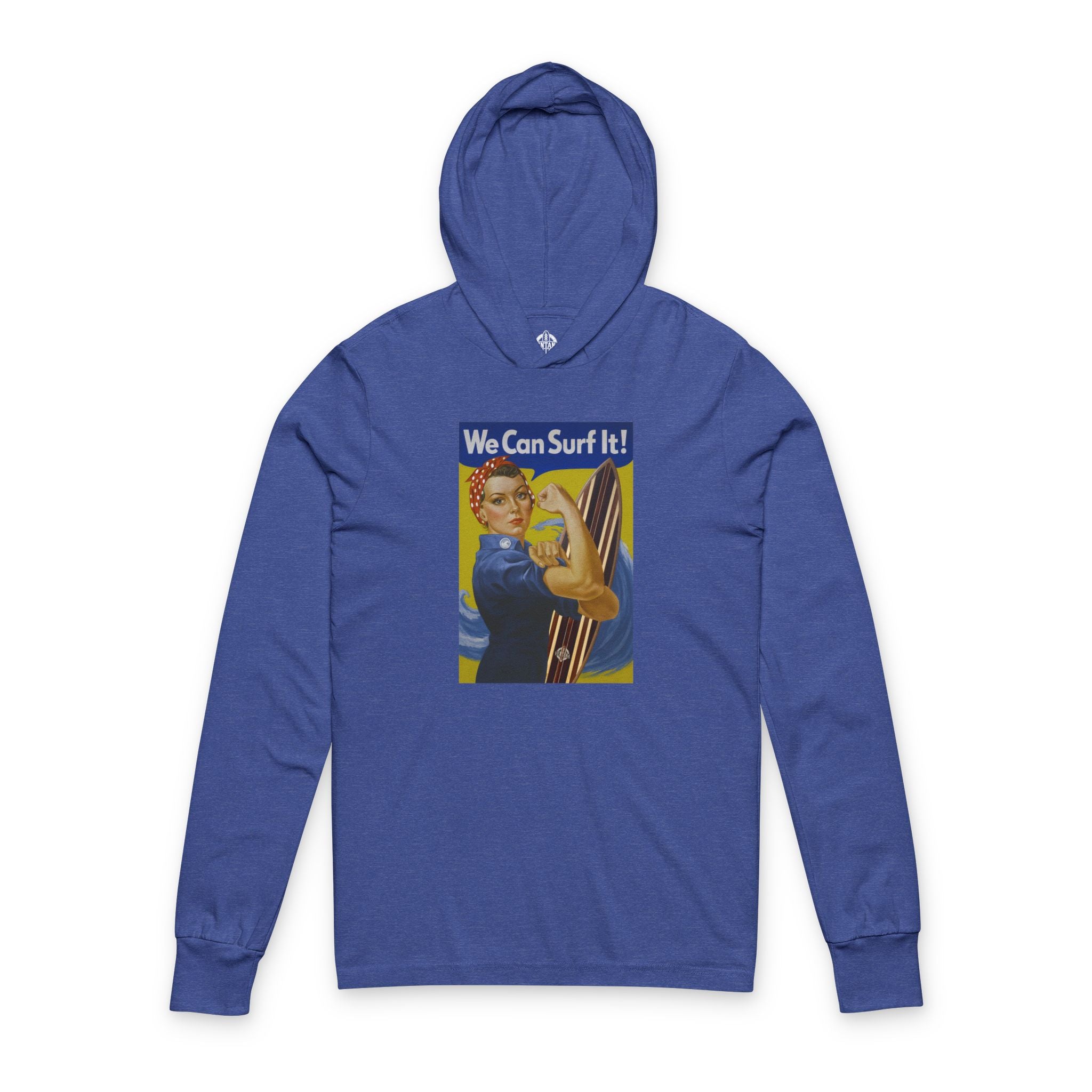 Rosie the Surfer cotton hooded long sleeve t-shirt image 6