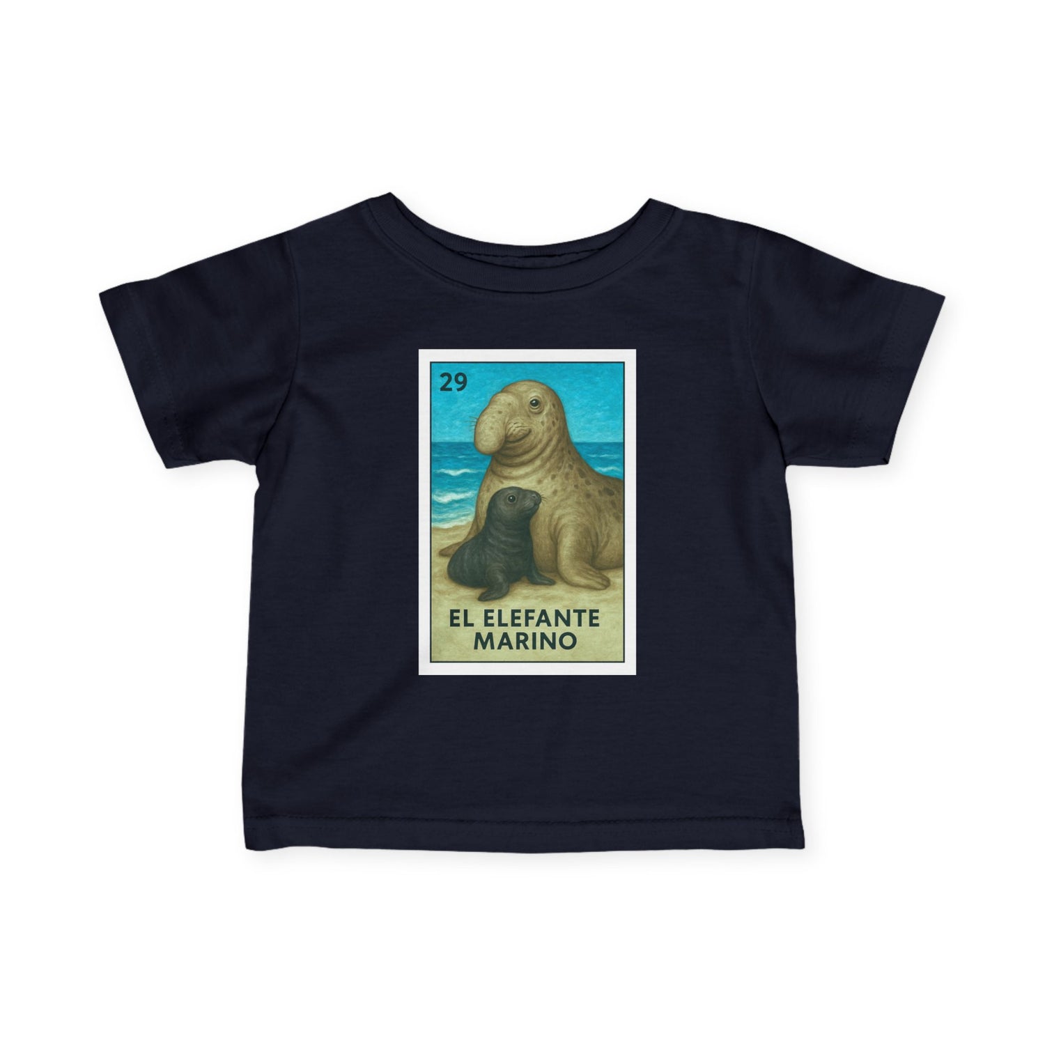 Elephant Seal Lotería infant cotton t-shirt image 14