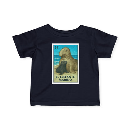 Elephant Seal Lotería infant cotton t-shirt image 14
