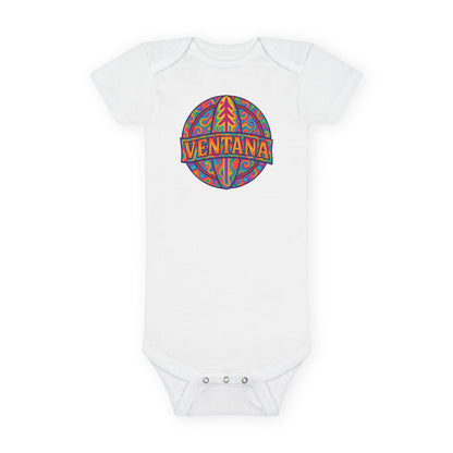 Ventana Psychedelic Treefish Logo baby cotton onesie image 3