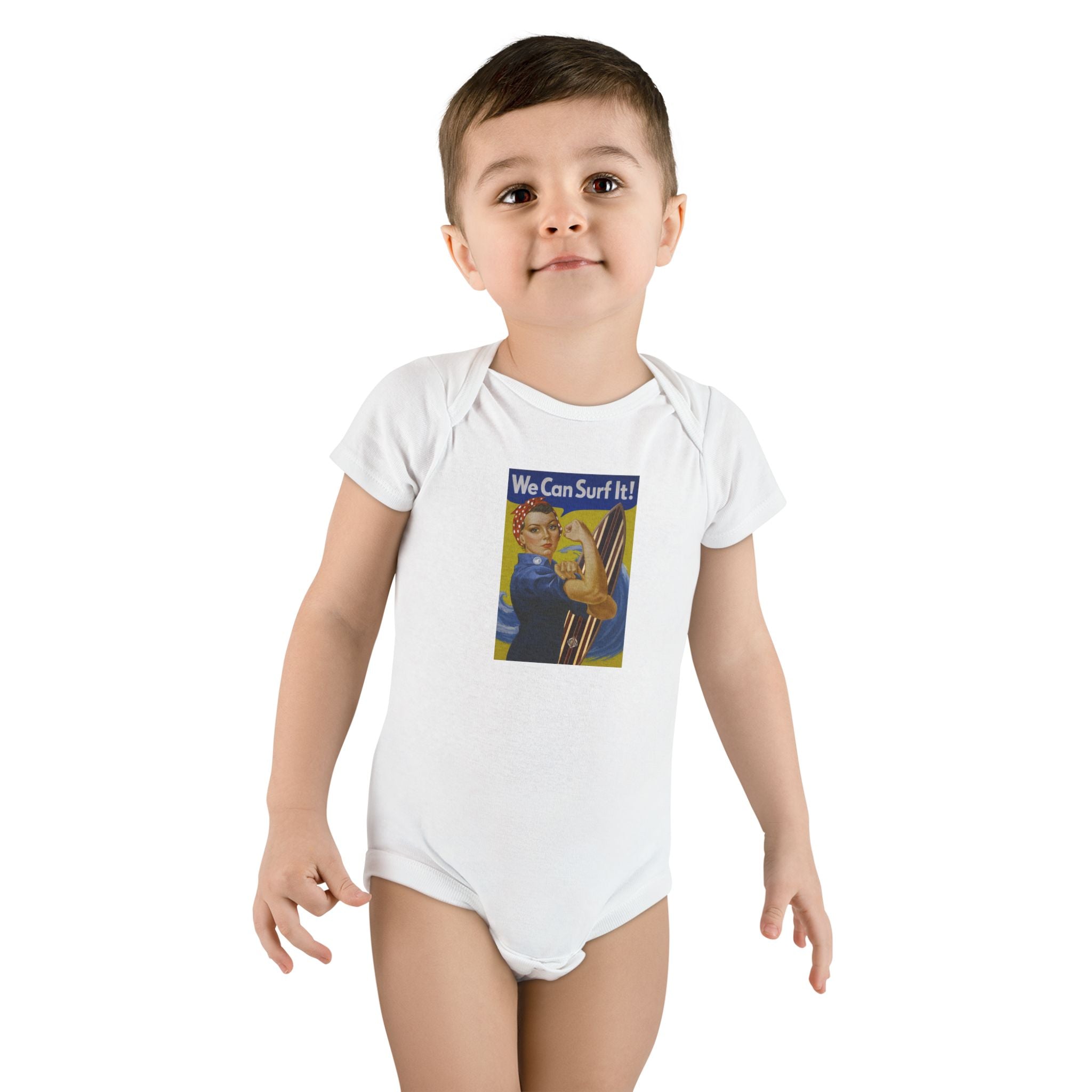 Rosie the Surfer baby cotton onesie image 6