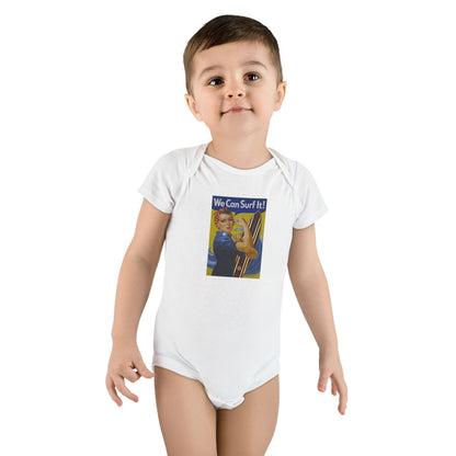 Rosie the Surfer baby cotton onesie image 6