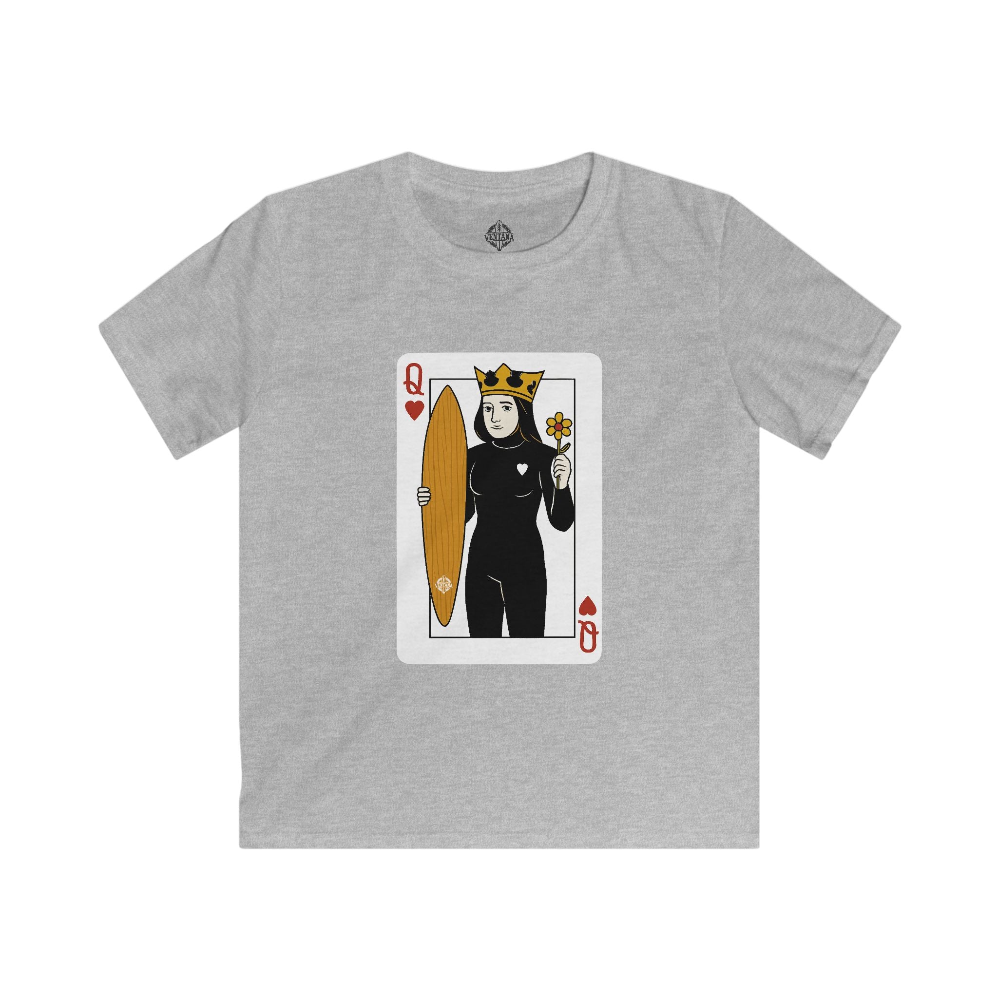 Queen of Hearts Surfer kids soft style t-shirt image 6