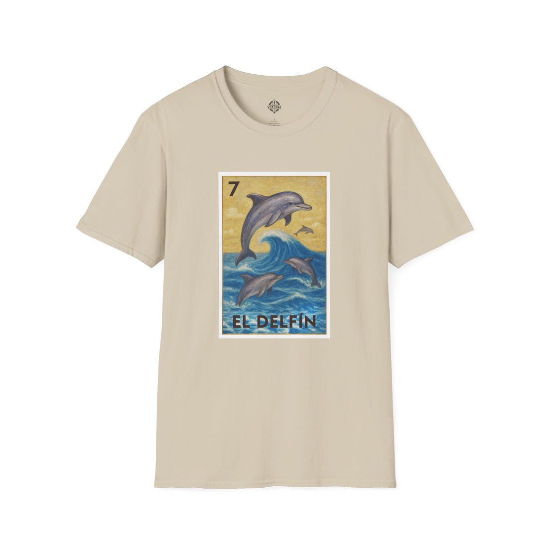 Dolphin Lotería Unisex - Soft Style U.S. Cotton T-Shirt (El Delfín)