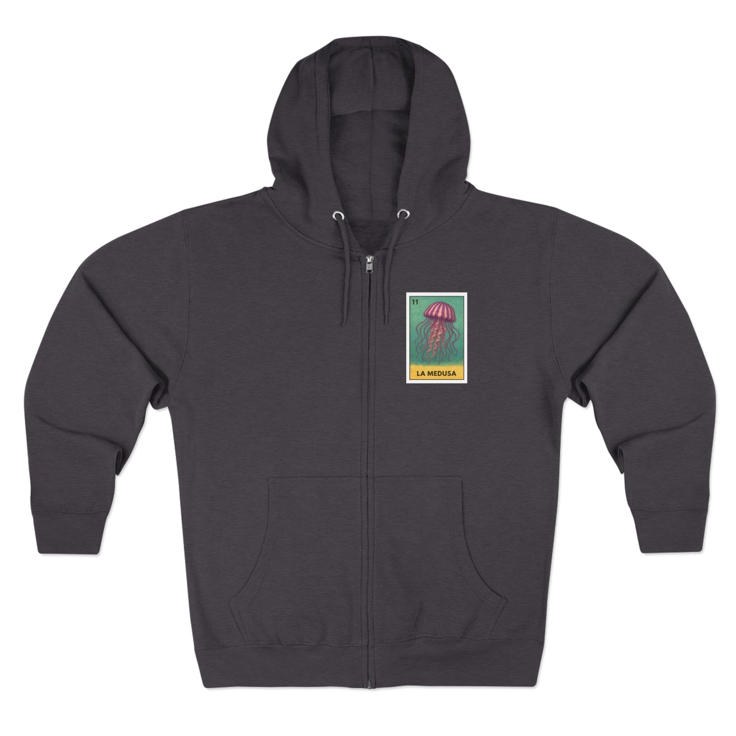 Sea Jelly Lotería zip fleece hoodie image 3