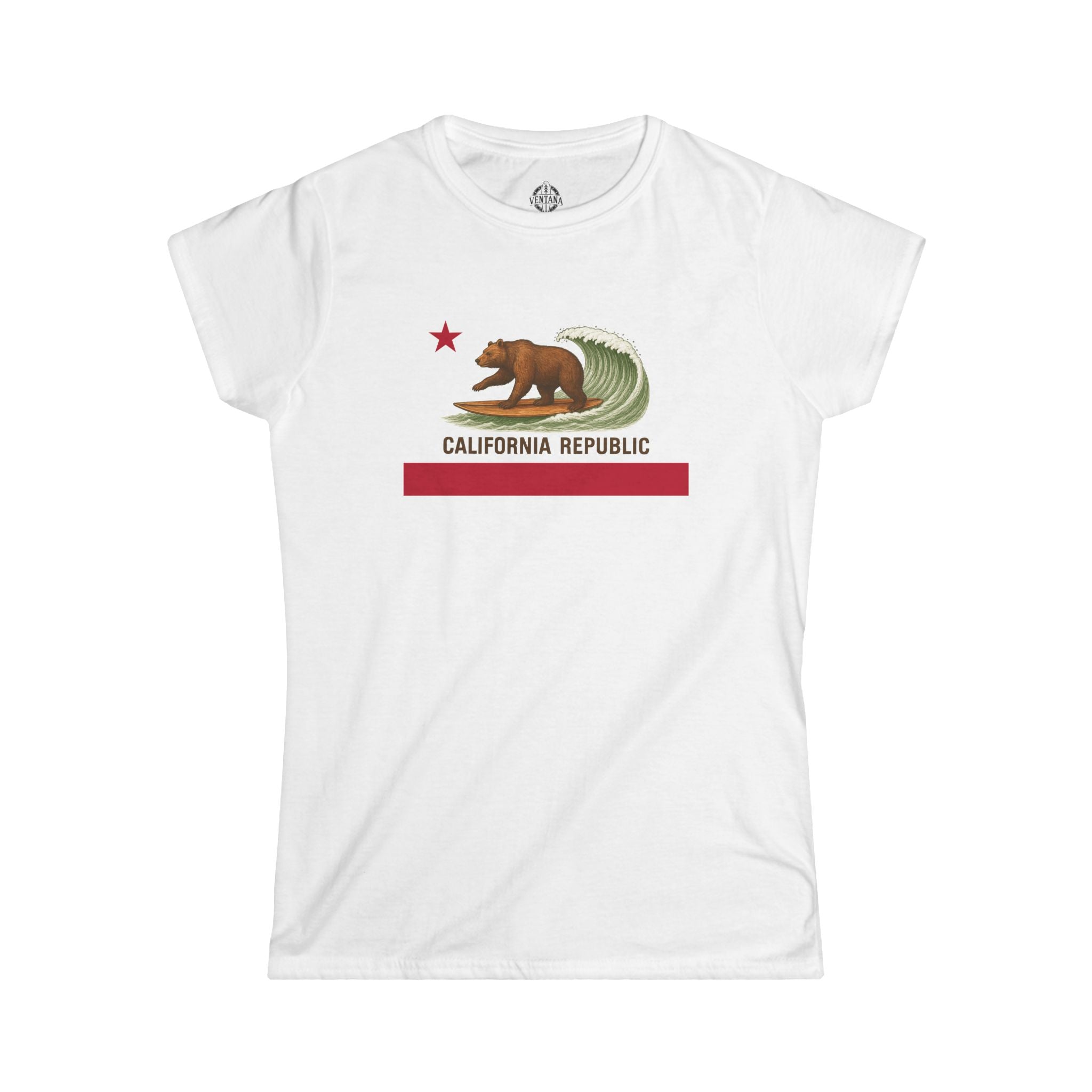 California Surfing Bear Flag Women&
