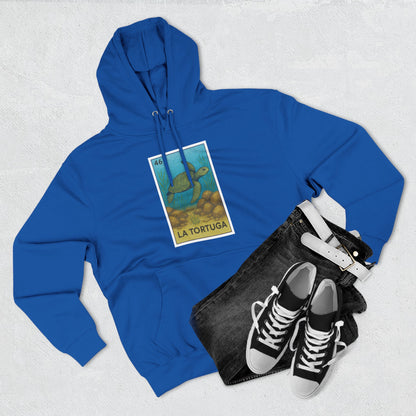 Turtle Lotería Unisex - Pull-Over Cotton Blend Fleece Hoodie (La Tortuga)