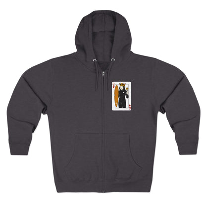 Queen of Hearts Surfer zip fleece hoodie image 4