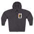 Queen of Hearts Surfer zip fleece hoodie image 4