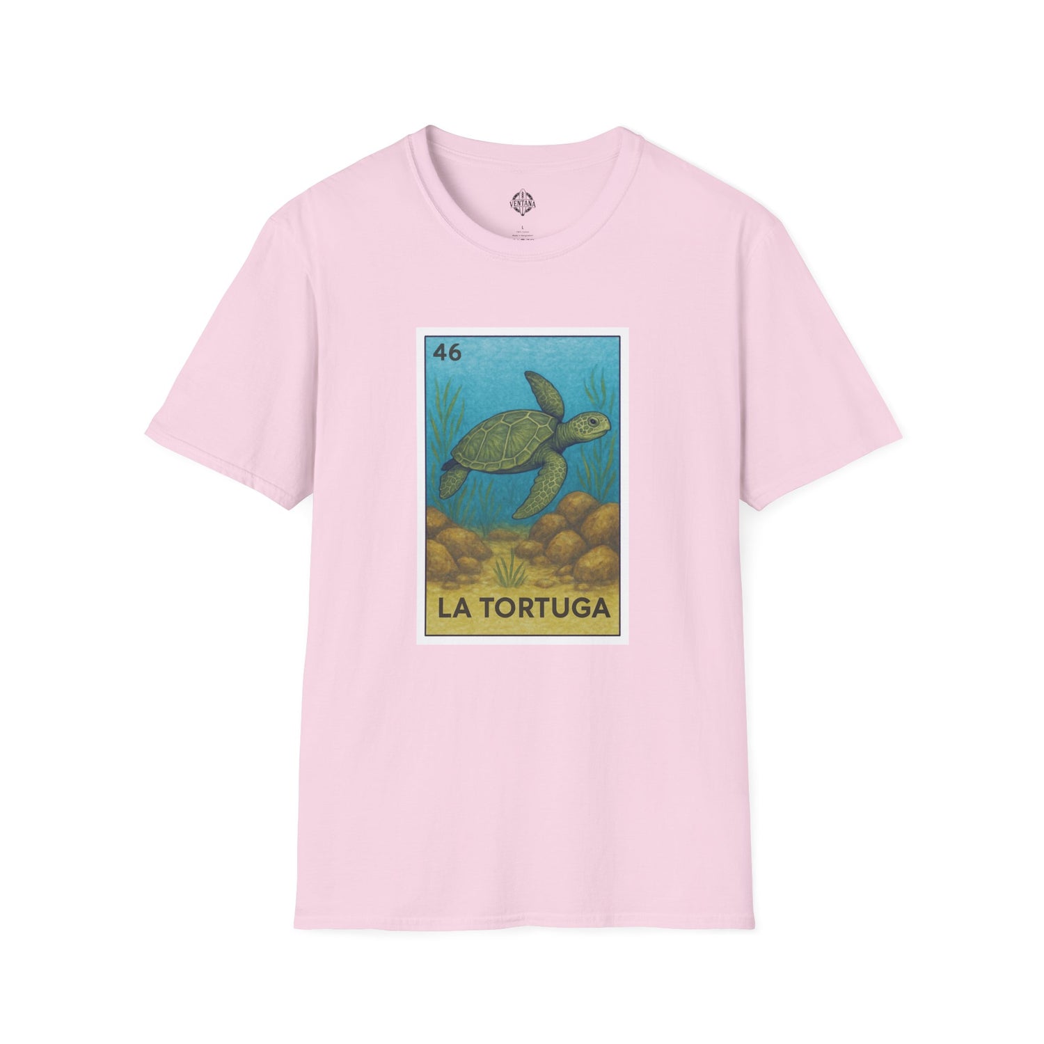Turtle Lotería Unisex - Soft Style U.S. Cotton T-Shirt (La Tortuga)