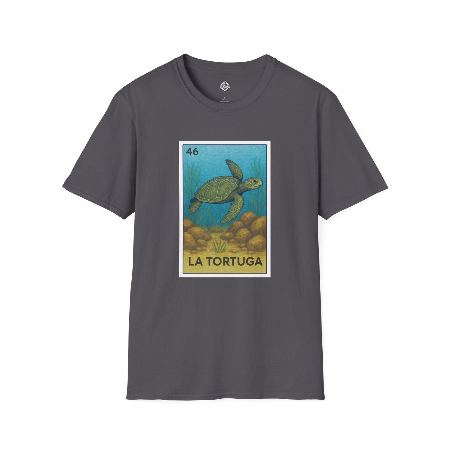 Turtle Lotería Unisex - Soft Style U.S. Cotton T-Shirt (La Tortuga)