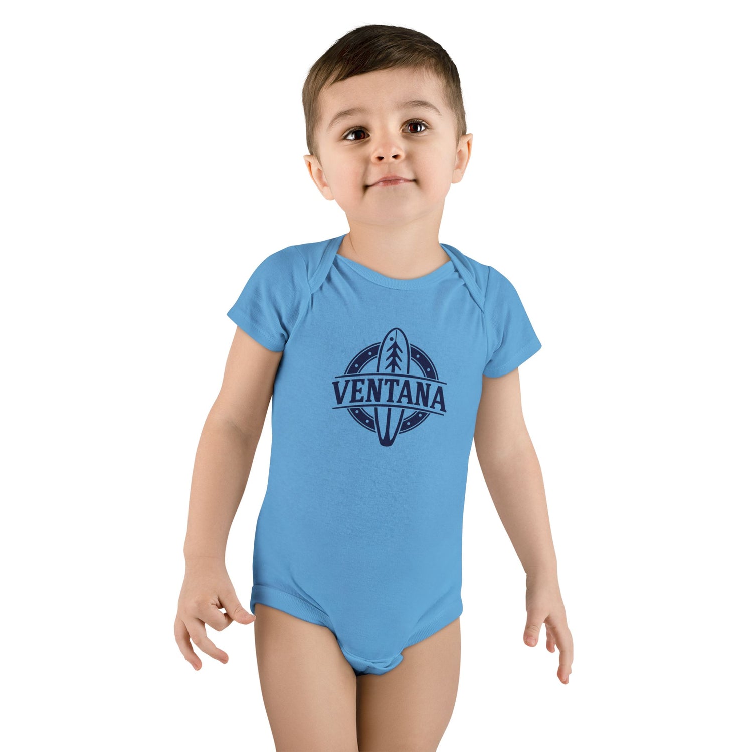 Ventana Psychedelic Treefish Logo baby cotton onesie image 12