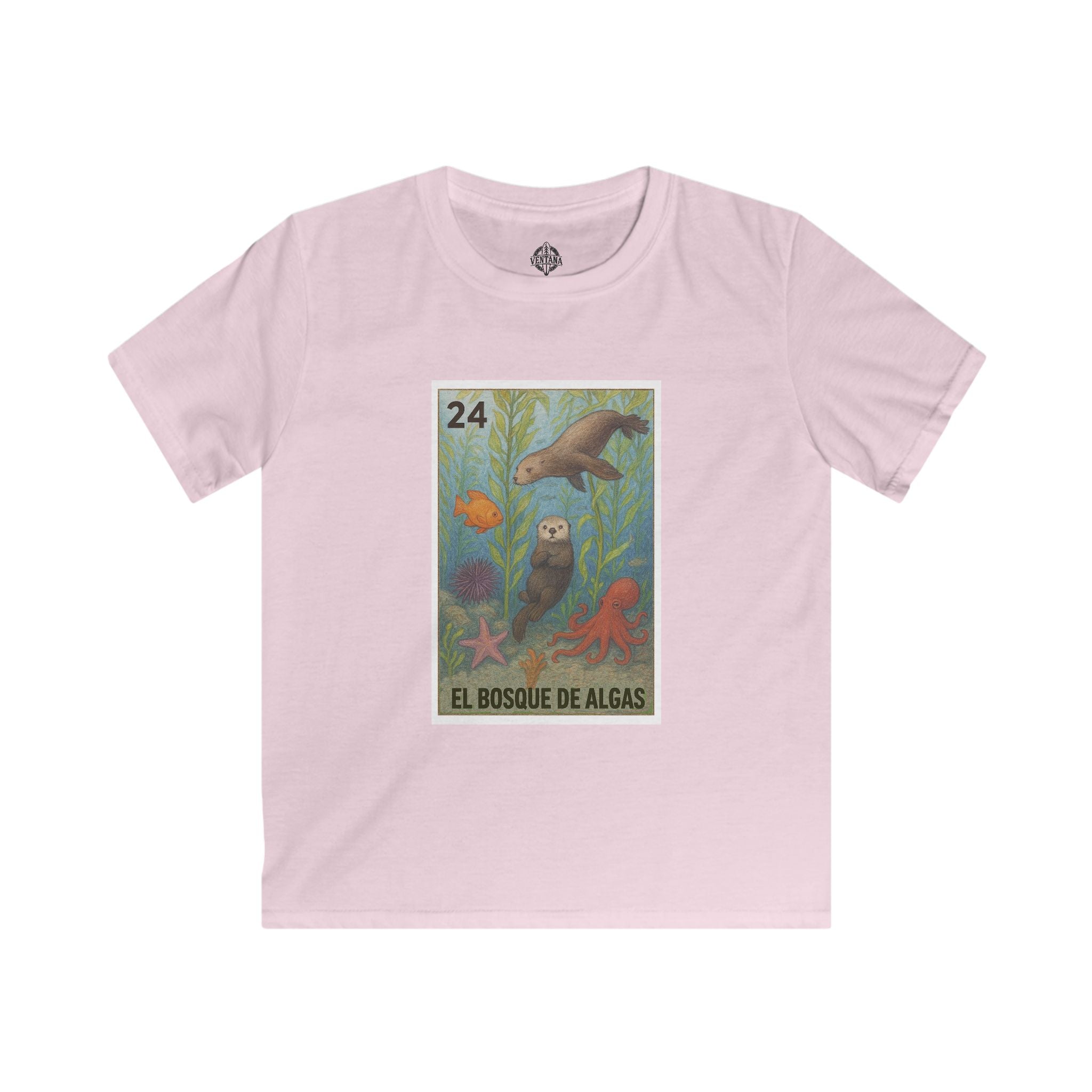Kelp Forest Lotería kids soft style t-shirt image 3