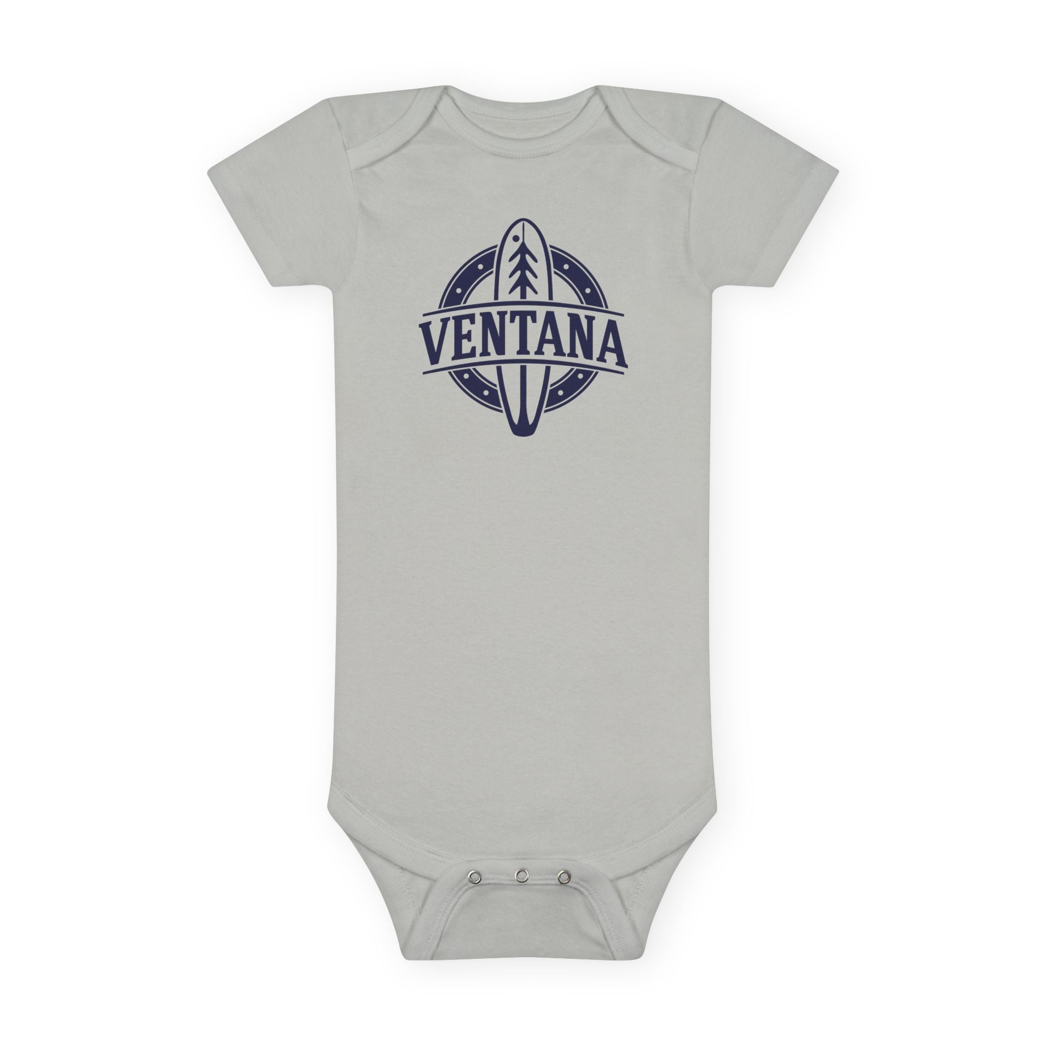 Ventana Psychedelic Treefish Logo baby cotton onesie image 4