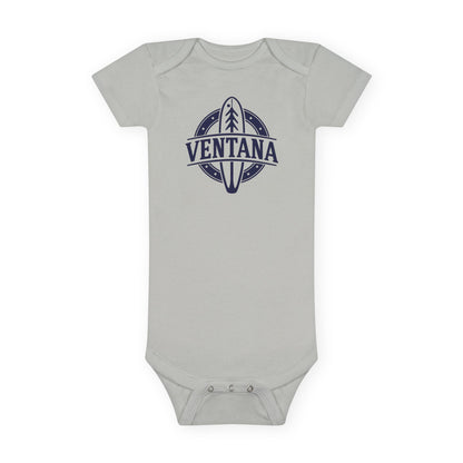 Ventana Psychedelic Treefish Logo baby cotton onesie image 4