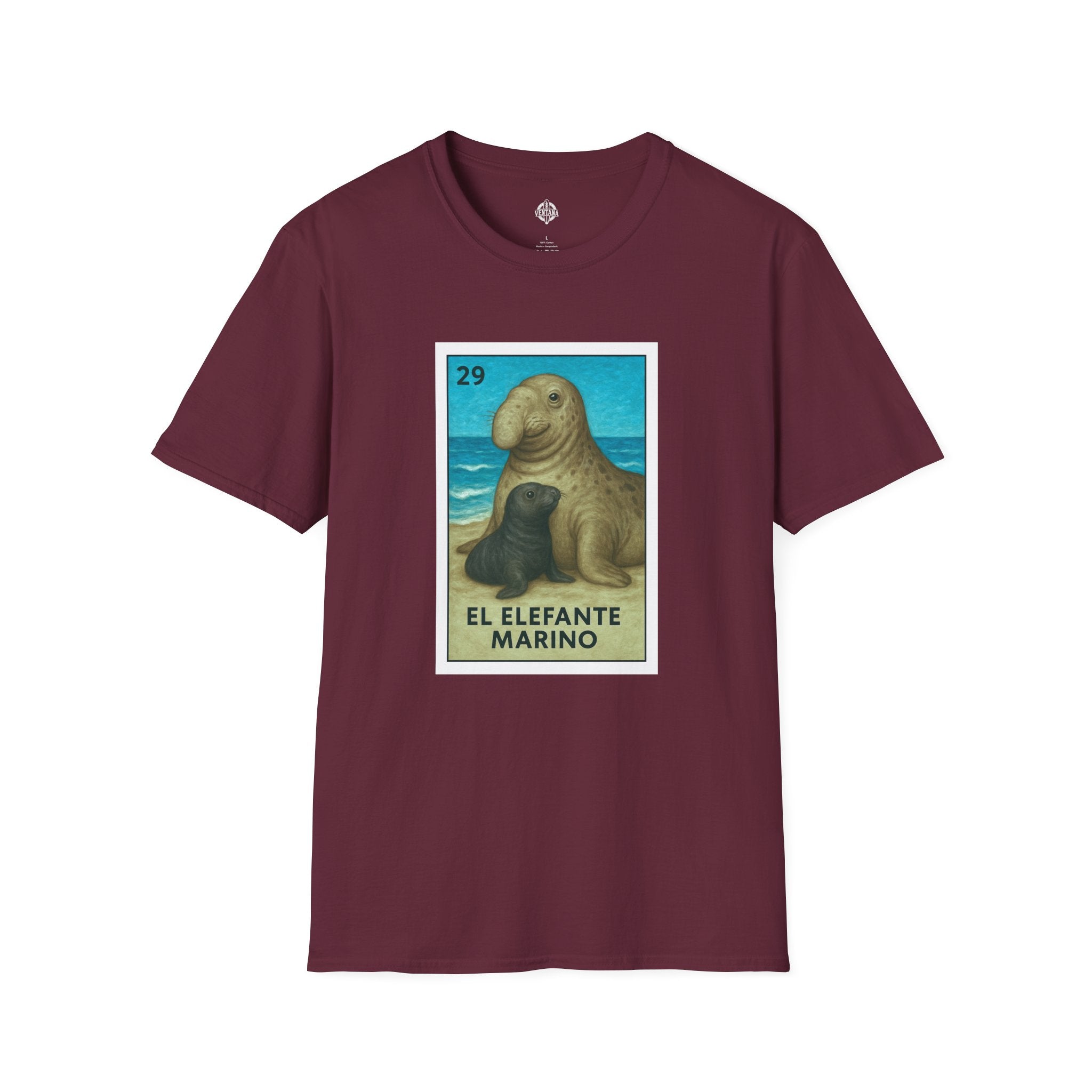 Elephant Seal Lotería cotton t-shirt image 7
