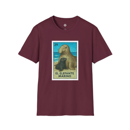 Elephant Seal Lotería cotton t-shirt image 7