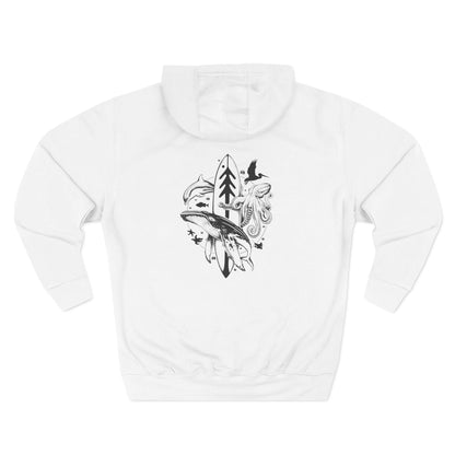 Whale Lotería fleece hoodie image 4