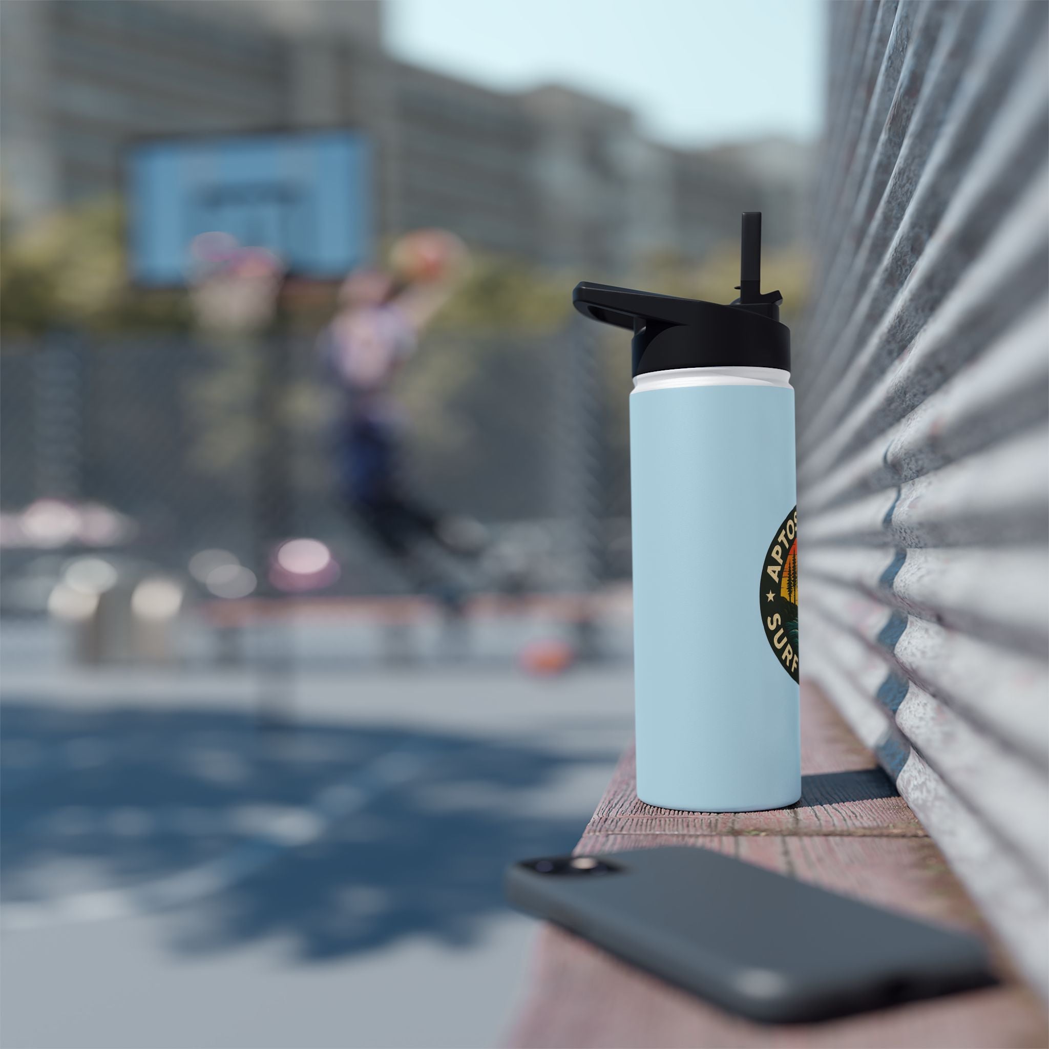 Aptos Jr High Surf Team - Stainless Steel Water Bottle