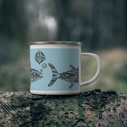 Ventana Wooden Tuna Enamel Camping Mug (12oz - small)