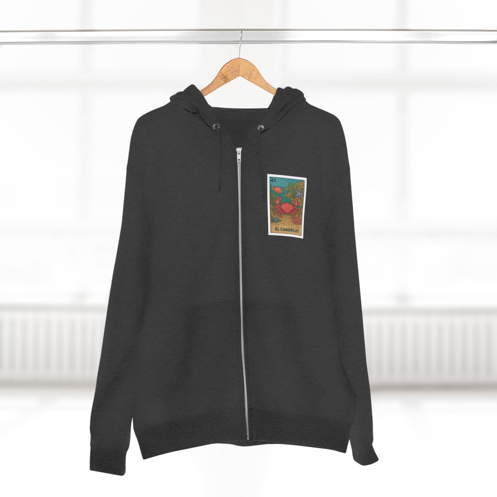 Crab Lotería zip fleece hoodie image 14