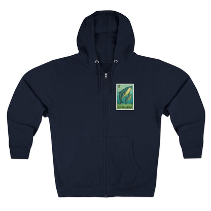 Whale Lotería zip fleece hoodie image 1